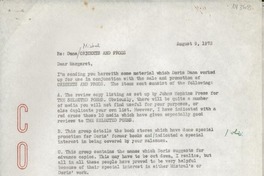 [Carta] 1972 Aug. 9, [EE.UU.] [a] Ms. Margaret McElderry, Atheneum Publishers, 122 E. 42nd Street, [EE.UU.]