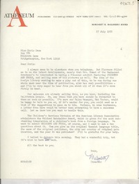 [Carta] 1972 July 27, 122 East 42 street, New York city 10017, [Estados Unidos] [a] Miss Doris Dana, Box 784, Bridgehampton, New York 11932