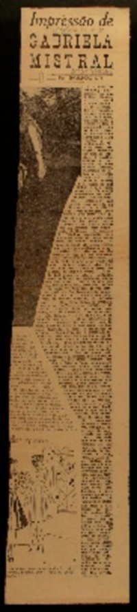 Impressão de Gabriela Mistral