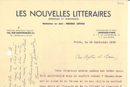 [Carta] 1939 sept. 18, Paris [a] [Gabriela Mistral]