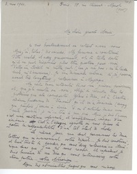 [Carta] 1940 mars 3, Paris, [Francia] [a] [Gabriela Mistral]