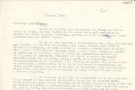[Carta] 1949 oct. 10, [México] [a] Gabriela Mistral