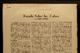 Recado sobre los Tlalocs