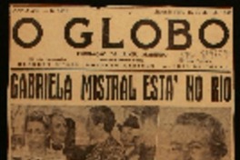 Gabriela Mistral esta' no Rio