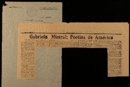 Gabriela Mistral poetisa de América