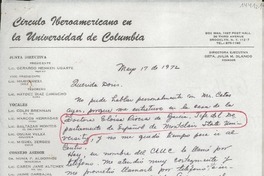 [Carta] 1972 mayo 17, Brooklyn, N. Y., [EE.UU.] [a la] Querida Doris [Dana]