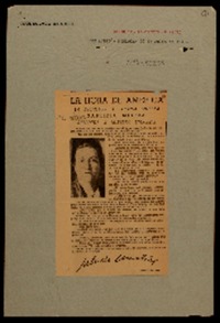 La hora de América la escritora y poetisa chilena Gabriela Mistral responde a nuestra encuesta.