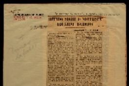 Recado sobre o novelista Eduardo Barrios