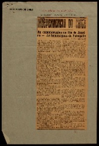 Independencia do Chile as comemorações no Rio de Janeiro : as homenagens de Petropolis.