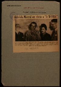 Gabriela Mistral em visita a "A Manhã"