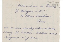 [Carta] 1948 jul. 15, París [a] Gabriela Mistral