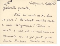 [Carta] 1947 mar. 17, Hollywood, [EE.UU.] [a] Gabriela [Mistral]