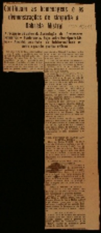 Continuam as homenagens e as demostrações de simpatia a Gabriela Mistral a recepção de ontem da Associação de Professores Primários : conferencia hoje, sobre Henriqueta Lisboa : amanhá uma festa da da intellectualidade mineira á grande poetisa chilena.