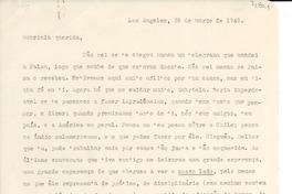 [Carta] 1949 mar. 28, Los Angeles, [EE.UU.] [a] Gabriela [Mistral]