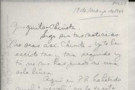 [Carta] 1949 mayo 19 [a] [Gabriela Mistral]