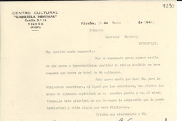 [Carta] 1944 mar. 12, Vicuña [Chile] [a] Gabriela Mistral, Petrópolis