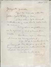 [Carta] [1949?] [mar.] [a la] Guagüita querida