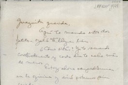 [Carta] [1949?] [mar.] [a la] Guagüita querida