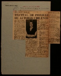 Recital de poesías de autores chilenos Ateneo Pi y Margall.
