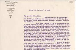 [Carta] 1948 jul. 22, Vicuña [Chile] [a] Gabriela Mistral