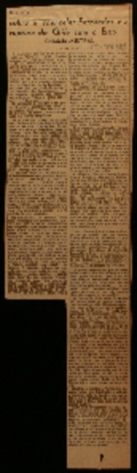 Recado sobre o chanceler Fernandez e a ruptura do Chile com o Eixo