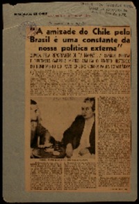 "A amizade do Chile pelo Brasil é uma constante da nossa polìticaexterna" ouvida pela reportagem de "A Manhã", a grande poetisa e diplomata Gabriela Mistral analisa o sentido histórico do rompimento do povo chileno com os paises totalitários.