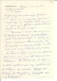 [Carta] 1949 nov. 16, Estocolmo, [Suecia] [a] Gabriela Mistral, Santa Bárbara, [EE.UU.]