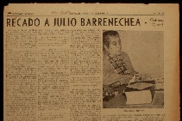Recado a Julio Barrenechea