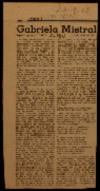 Gabriela Mistral