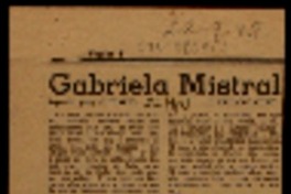 Gabriela Mistral