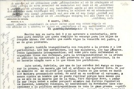 [Carta] 1949 ene. 6, México D.F. [a] Gabriela [Mistral]