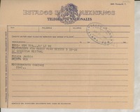 [Telegrama] 1949 jun. 23, Santurce, [Puerto Rico] [a] Gabriela Mistral, Posada Jardín, Jalapa, Ver., [México]