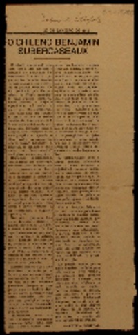 O chileno Benjamin Subercaseaux