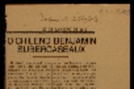 O chileno Benjamin Subercaseaux