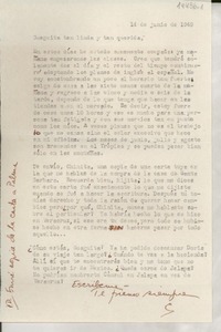 [Carta] 1949 jun. 14, Instructor Troop Information & Education Division, APO 851 co Postmaster, Miami, Florida [a la] Srta. Gabriela Mistral, Posada "Jardín", Jalapa, Ver., México