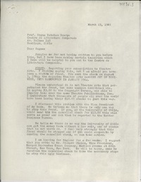 [Carta] 1965 Mar. 23, Hack Green Road, Pound Ridge, New York, [Estados Unidos] [a] Prof. Roque Esteban Scarpa, Centro de literatura comparada, Av. Bulnes 140, Santiago, Chile