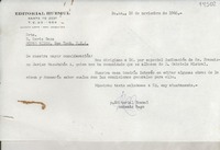 [Carta] 1966 nov. 16, Bs. As., [Argentina] [a] Srta. D. Doris Dana, Pound Ridge, New York, U. S. A.