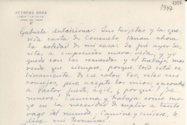 [Carta] [1947, La Yaya, Cuba] [a] Gabriela Mistral