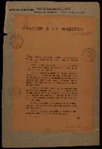 Oración a la maestra