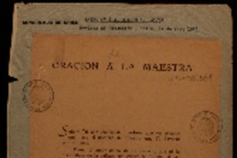 Oración a la maestra