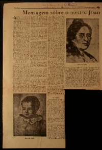 Mensagem sôbre o mestre Juan Francisco Gonzalez a Alfonso Bulnes