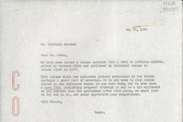 [Carta] 1972 May 25, [Estados Unidos] [a] Mr. Nicolas Costa, International Editors Co., Bartolomé Mitre 1192, Buenos Aires, Argentina