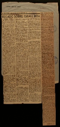 Recado sobre Israel Roa Gabriela Mistral.