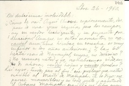 [Carta] 1950 sept. 26, [La Yaya, Cuba] [a] Gabriela Mistral