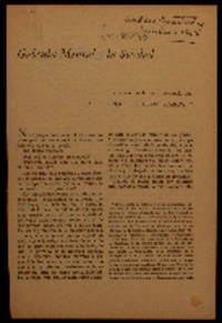 Gabriela Mistral y la soledad Roque Esteban Scarpa.
