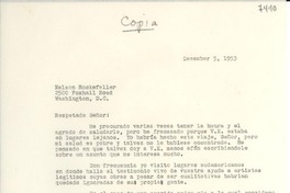 [Carta] 1953 dic. 5, [Estados Unidos] [a] Nelson Rockefeller, Washington D. C.