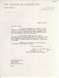 [Carta] 1954 ene. 29, New York [a] Gabriela Mistral, Roslyn Harbor, New York