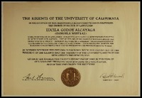 [Diploma] 1947 June 22, Los Angeles, Estados Unidos [a] Gabriela Mistral