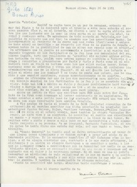 [Carta] 1951 mayo 26, Buenos Aires, [Argentina] [a] Gabriela [Mistral]