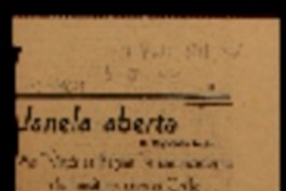 Janela aberta as "Vitórias Régias" e um incidente diplomático com o Chile